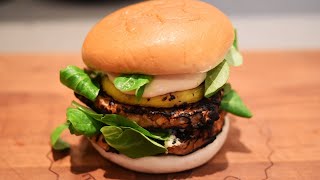 How to grill a Tempeh Burger  a great vegetarian meal by HanksTrueBBQcom [upl. by Rothenberg]