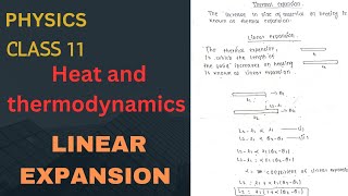 Linear expansion class 11 physics thermal expansion heat and thermodynamics [upl. by Llennod]