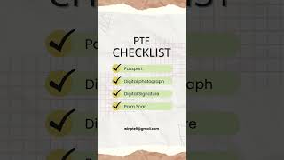 Pte Exam Checklist 2024  All you need to know [upl. by Asseneg]