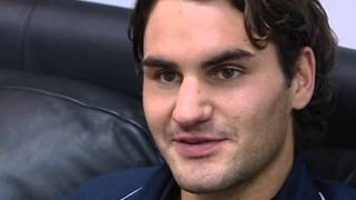 Federer Interview  2004 World Tour Finals [upl. by Aierb]