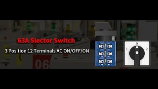 63A 3 Position 12 Terminals Selection Cam Rotary Changeover Switch  How to Work and Wiring [upl. by Dennison125]