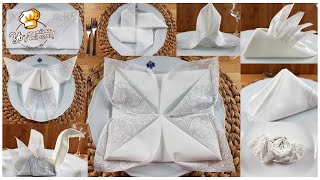 ⭐ DECORACION de SERVILLETAS para adornar tu mesa en cualquier comida [upl. by Odlonra]