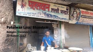 Pahalwan Lassi Bhandaar of Benares India [upl. by Ytsirhk503]