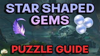 Timestamped Tsurumi Island Star Shaped Gem Puzzle Guide  Genshin Impact 22 [upl. by Kirst]