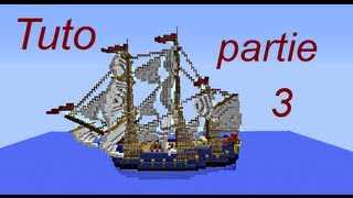 Minecraft  tutoriel bateau  Navire  vaisseau 37 [upl. by Atnuahs]