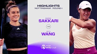 Maria Sakkari vs Xiyu Wang  2023 Nottingham Round 1  WTA Match Highlights [upl. by Ileray]