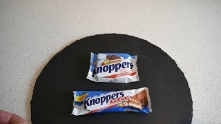 German Chocolate Bar Taste Test  Knoppers Nussriegel and Knoppers Original [upl. by Leid]