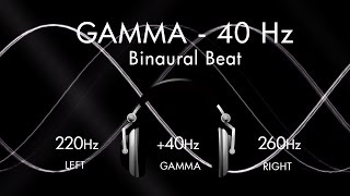 Gamma for a Genius Brain  1hr Pure Binaural Beat Session at 40Hz Intervals [upl. by Cutler]