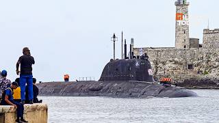 Shocked The US  Russian Warships and Nuclear Powered Submarine Arrive in Cuba [upl. by Elleral]