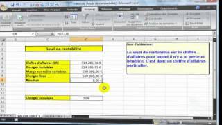 Excel 2007  Utiliser la fonctionnalité valeur cible [upl. by Winshell]