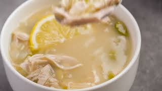 Slow Cooker Greek Lemon Chicken Soup [upl. by Plate311]