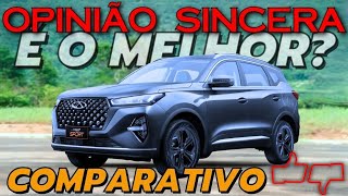 Tiggo 7 Sport é o MELHOR SUV Comparativo com Toyota Corolla Cross Jeep Compass e VW Taos VALE [upl. by Rolan]