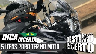 VIAGEM DE MOTO  5 ITENS PARA TER SEMPRE NA MOTO [upl. by Jones]