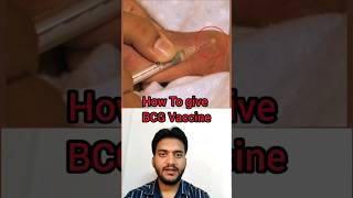 How to give BCG vaccine to Newborn shorts health medical [upl. by Amilb]