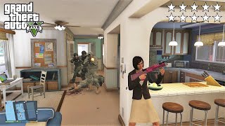 GTA 5  DEBRAS TEN STAR COP BATTLE IN HER APARTMENT GTA V Funny Moments [upl. by Morrill60]