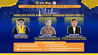 Pelatihan Analisis Data Kualitatif NVivo Seri II [upl. by Nestor]