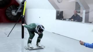 Olympic Ski Jump Training in the Wind Tunnel [upl. by Laban]