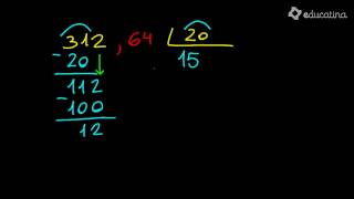 División dividendo con decimales  Aritmética  Educatina [upl. by Nosle]