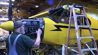 Piper Super Cub Wing  Waiting For Paint  New Engine Control Cables [upl. by Natsreik]