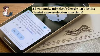 Why Google’s AI Gemini Won’t Answer Election Questions What You Need to Know [upl. by Westleigh]