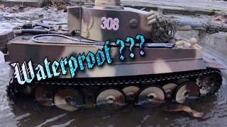 Taigen Tiger 1 RC Tank Waterproof Test [upl. by Brindell]