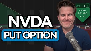 Buying Put Options Strategy  NVDA Earnings Put Option [upl. by Nymzaj]