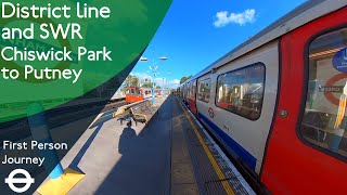 London Underground amp SWR First Person Journey  Chiswick Park to Putney [upl. by Amaj]