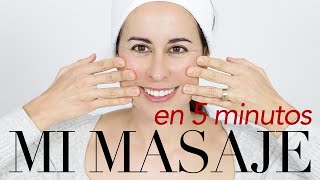 Mi MASAJE FACIAL en 5 minutos que no te dará pereza hacer [upl. by Ettenig888]