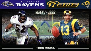 The Greatest Show on Turf is Born Ravens vs Rams 1999 Week 1 [upl. by Gmur]