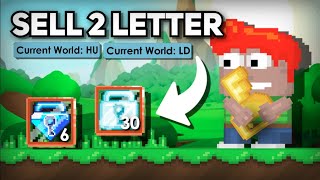 INSANE 6BGLS PROFIT Trading WORLD ONLY 2 LETTER  GrowTopia [upl. by Schnabel]