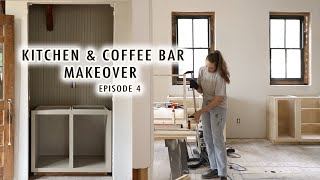 KITCHEN amp COFFEE BAR MAKEOVER Part 4 Building amp Painting Cabinetry  XO MaCenna [upl. by Ilat]