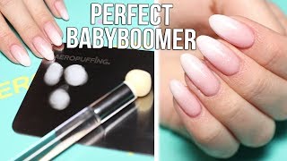 EASIEST Baby Boomer on the Planet Nail Art Tutorial [upl. by Tybi479]