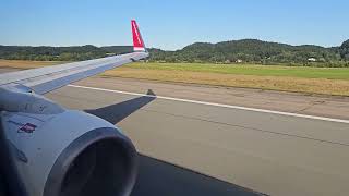 Norwegian 737800 Landing into Sunny Kristiansand Kjevik LNNII [upl. by Odnavres]