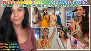 REACTION  Miss Grand International 2024 Arrival Interviews at Cambodia Airport [upl. by Hattie845]