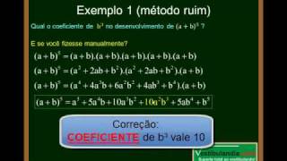 Matemática  Aula 29  Binômio de Newton  Parte 5 [upl. by Oigres]