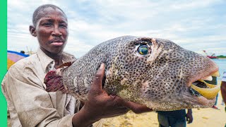 EXTREME African Seafood WILD Tanzania Street Food in Dar es Salaam [upl. by Nanis381]