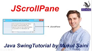 33 Java Swing Tutorial  JScrollPane in Java [upl. by Etnelav]