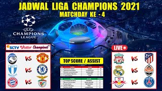 JADWAL LIGA CHAMPIONS 2021 MATCHDAY 4  LIVERPOOL VS ATLETICO  ATALANTA VS MANCHESTER UNITED [upl. by Ahseki]