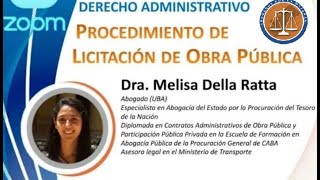 Procedimiento de Licitación de Obra Publica Melisa Della Ratta [upl. by Yaluz39]