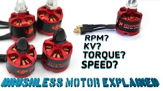 Brushless motor explainedKVRPMTORQUESPEED etc beginners watch the full video [upl. by Garap]