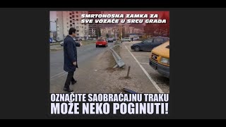 SMRTONOSNA ZAMKA ZA VOZAČE USRED GRADA OZNAČITE SAOBRAĆAJNU TRAKU – MOŽE NEKO POGINUTI [upl. by Reine]