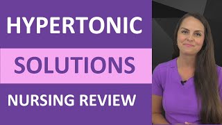 Hypertonic Solution Nursing Examples and IV Fluids NCLEX Review FAST [upl. by Luapnoj]