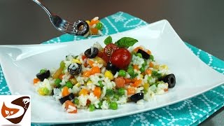 Insalata di Riso con verdure fresche gustosissima  Ricette estive [upl. by Llenrep824]