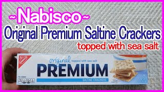 Nabisco Original Premium Saltine Crackers  topped with sea salt [upl. by Sorodoeht]