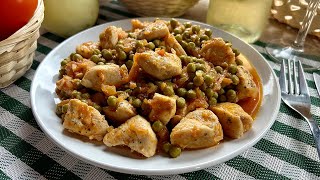 Como hacer Pollo con Guisantes almuerzo listo en 20 minutos [upl. by Lenahtan]