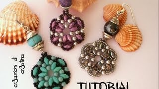 Tutorial Orecchini TANTI AUGURI SuperduoTwin beads Perle Bicono Swarovski 3 mm Rocailles 12 [upl. by Gwenette]