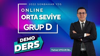 GRUP D YDSYÖKDİL Sonbahar 2022 DEMO DERS [upl. by Akenit740]