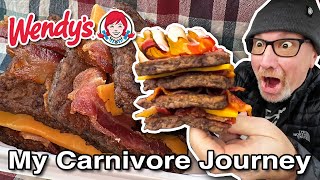 Wendys 🍔🥓 CARNIVORE Double Baconator 🍔🥓 1800 Calories • 20 77 [upl. by Dukie]