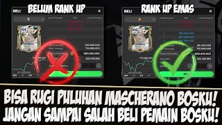 BISA RUGI PULUHAN MASCHERANO MARKET CRASH JANGAN SAMPAI SALAH BELI PEMAIN RANK UP FC MOBILE [upl. by Lemak390]