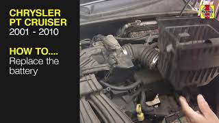 Chrysler PT Cruiser 2001  2010  Replace the battery [upl. by Tybalt]